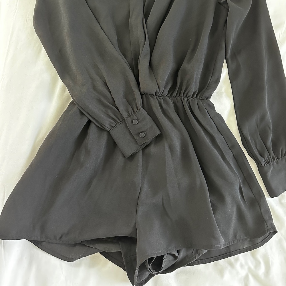 Long sleeve romper size (xs) all black